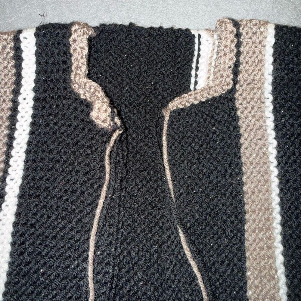 Vintage 1970s Handmade Knit Boho Hippie Southwestern Fringe Vest S M‎ - Picture 3 of 10